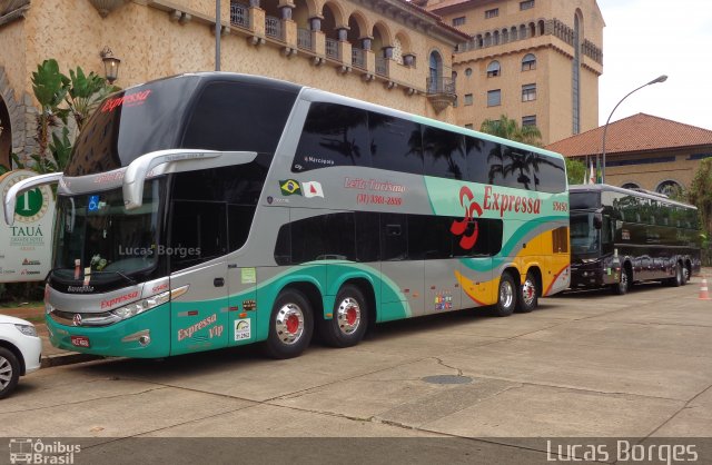 Expressa Turismo 55450 na cidade de Araxá, Minas Gerais, Brasil, por Lucas Borges . ID da foto: 3709734.