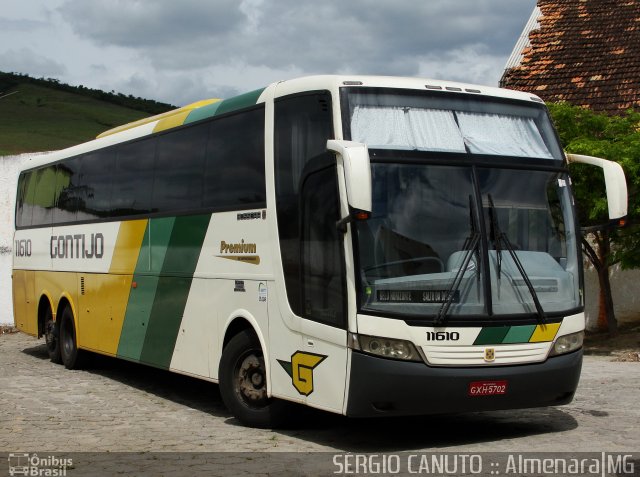 Empresa Gontijo de Transportes 11610 na cidade de Almenara, Minas Gerais, Brasil, por Sérgio Augusto Braga Canuto. ID da foto: 3710667.