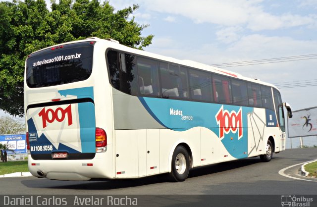 Auto Viação 1001 RJ 108.1058 na cidade de Campos dos Goytacazes, Rio de Janeiro, Brasil, por Daniel Carlos  Avelar Rocha. ID da foto: 3711342.