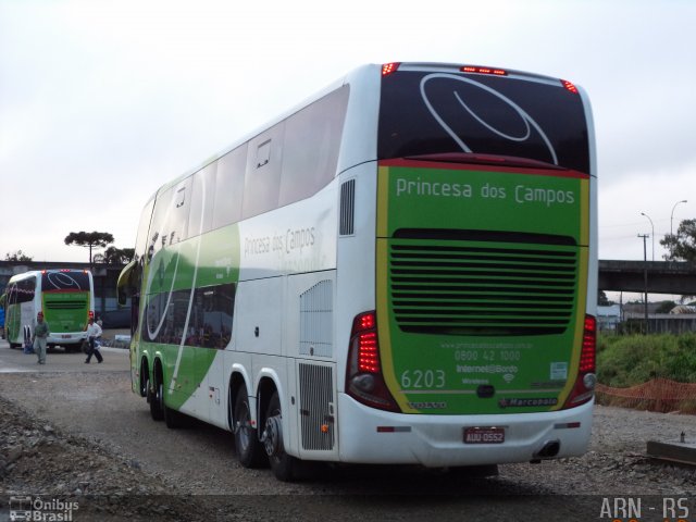 Expresso Princesa dos Campos 6203 na cidade de Curitiba, Paraná, Brasil, por Alexandre Rodrigo. Número da foto: #3711777.