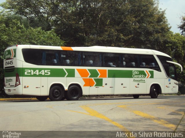 Cia. São Geraldo de Viação 21445 na cidade de São Paulo, São Paulo, Brasil, por Alex da Silva Rodrigues. ID da foto: 3715610.