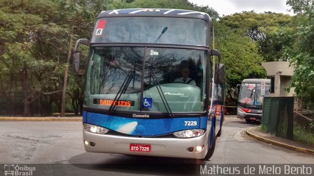 Viação Cometa 7229 na cidade de São Paulo, São Paulo, Brasil, por Matheus de Melo Bento. ID da foto: 3715780.