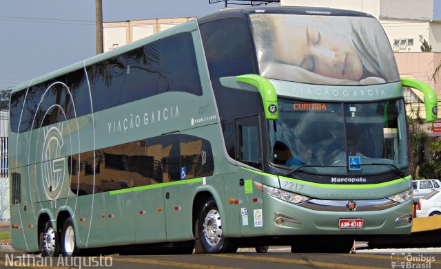 Viação Garcia 7217 na cidade de Londrina, Paraná, Brasil, por Nathan Augusto. Número da foto: #3678519.