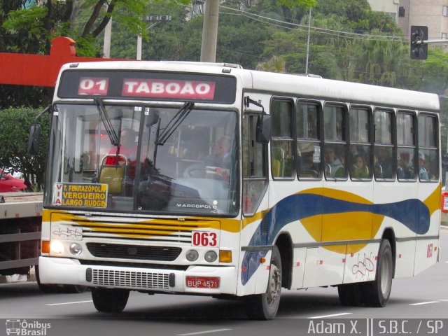 SBC Trans 063 na cidade de São Bernardo do Campo, São Paulo, Brasil, por Adam Xavier Rodrigues Lima. Número da foto: #3677231.