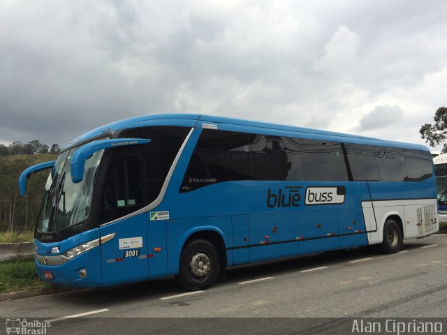 Blue Buss 8001 na cidade de Santana de Parnaíba, São Paulo, Brasil, por Alan Cipriano. ID da foto: 3677943.