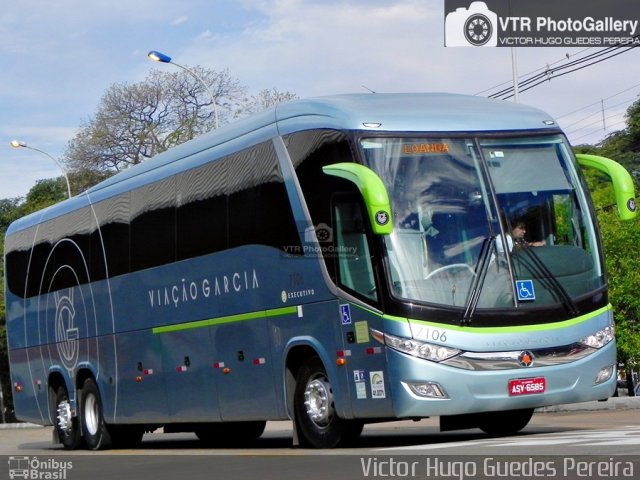 Viação Garcia 7106 na cidade de Maringá, Paraná, Brasil, por Victor Hugo Guedes Pereira. Número da foto: #3677792.
