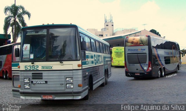 Viação Garcia 5392 na cidade de Curitiba, Paraná, Brasil, por Felipe Aquino da Silva. ID da foto: 3717617.