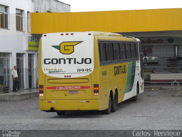 Empresa Gontijo de Transportes 11445 na cidade de Feira de Santana, Bahia, Brasil, por Carlos  Henrique. ID da foto: 3716955.