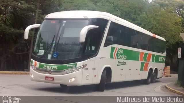 Cia. São Geraldo de Viação 21675 na cidade de São Paulo, São Paulo, Brasil, por Matheus de Melo Bento. ID da foto: 3715941.