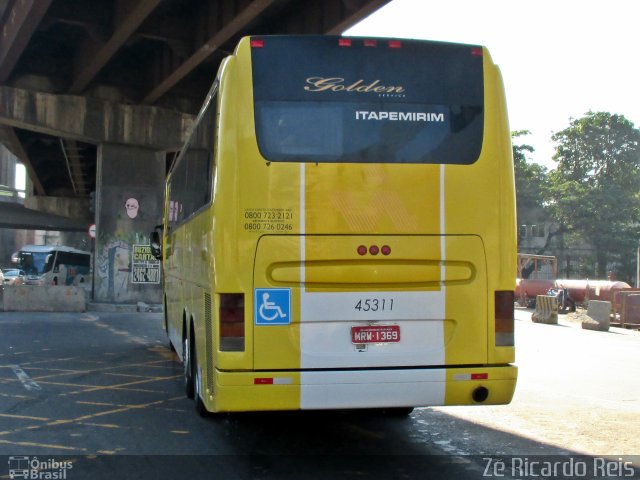 Viação Itapemirim 45311 na cidade de Rio de Janeiro, Rio de Janeiro, Brasil, por Zé Ricardo Reis. ID da foto: 3716518.