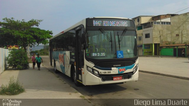 Auto Viação 1001 RJ 108.320 na cidade de Rio das Ostras, Rio de Janeiro, Brasil, por Diego Lima Duarte. Número da foto: #3719033.
