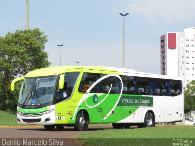 Expresso Princesa dos Campos 6591 na cidade de Cascavel, Paraná, Brasil, por Danilo Marcelo Silva. ID da foto: 3720004.