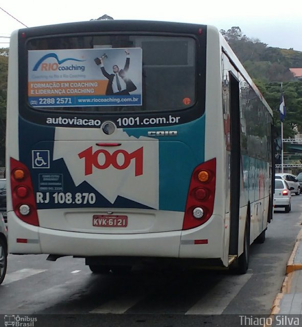 Auto Viação 1001 RJ 108.870 na cidade de Nova Friburgo, Rio de Janeiro, Brasil, por Thiago Silva. ID da foto: 3722137.