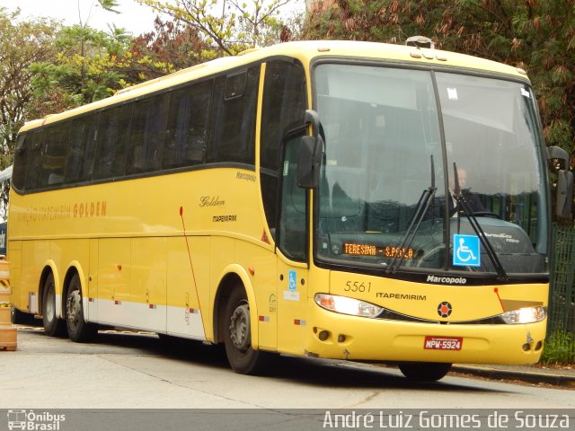 Viação Itapemirim 5561 na cidade de São Paulo, São Paulo, Brasil, por André Luiz Gomes de Souza. ID da foto: 3721877.