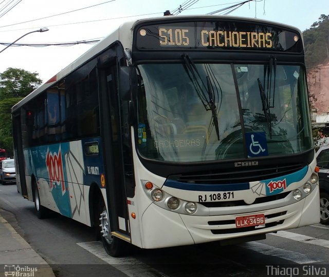 Auto Viação 1001 RJ 108.871 na cidade de Nova Friburgo, Rio de Janeiro, Brasil, por Thiago Silva. ID da foto: 3722133.