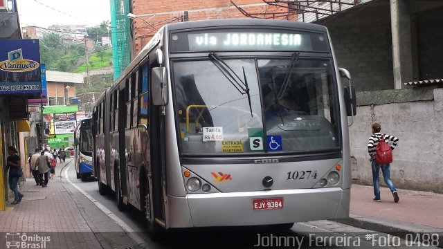 Rápido Campinas 10274 na cidade de Francisco Morato, São Paulo, Brasil, por Johnny Ferreira. ID da foto: 3721924.