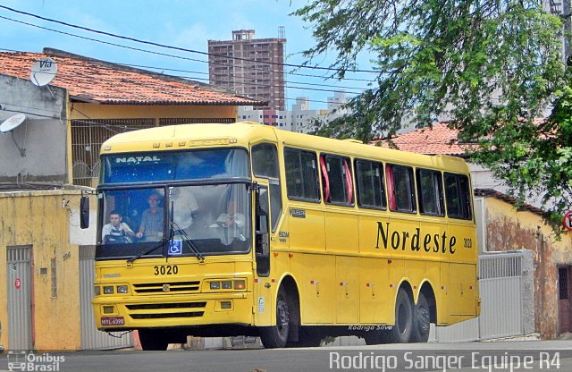 Viação Nordeste 3020 na cidade de Natal, Rio Grande do Norte, Brasil, por Rodrigo S. G Busólogo do Brasil. ID da foto: 3720529.