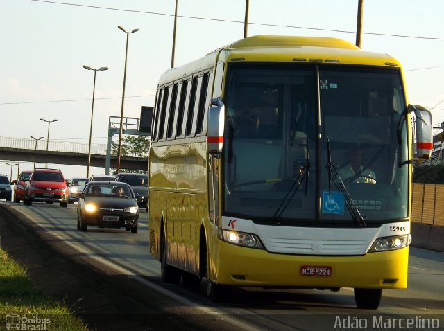 Kaissara - Viação Caiçara 15945 na cidade de Belo Horizonte, Minas Gerais, Brasil, por Adão Raimundo Marcelino. Número da foto: #3723670.