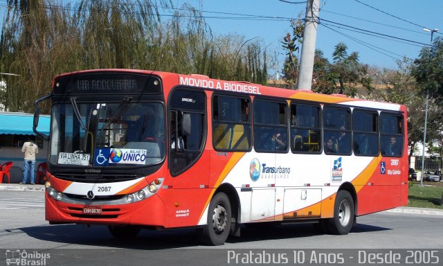 Empresa de Ônibus Vila Galvão 2087 na cidade de Guarulhos, São Paulo, Brasil, por Cristiano Soares da Silva. ID da foto: 3722880.