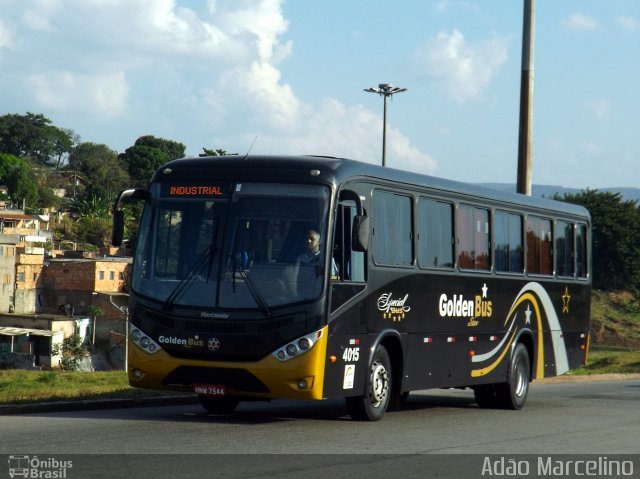 Golden Bus 4015 na cidade de Belo Horizonte, Minas Gerais, Brasil, por Adão Raimundo Marcelino. ID da foto: 3725935.