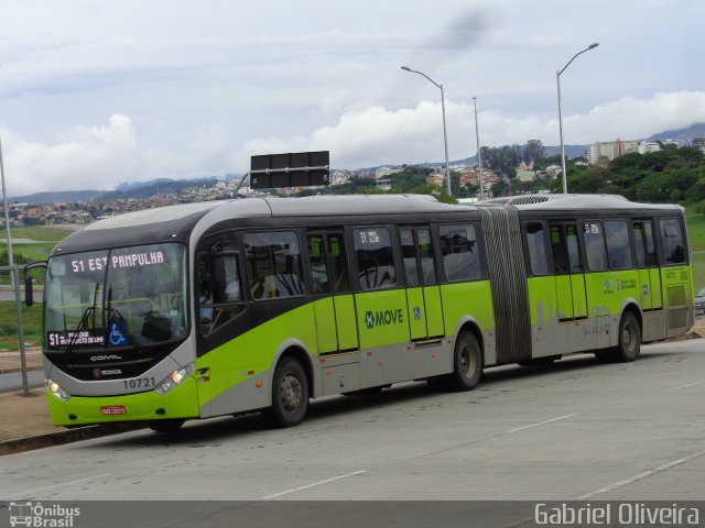 Milênio Transportes 10721 na cidade de Belo Horizonte, Minas Gerais, Brasil, por Gabriel Oliveira. Número da foto: #3726494.