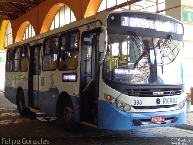 Rigras Transporte Coletivo e Turismo 393 na cidade de Ribeirão Pires, São Paulo, Brasil, por Felipe Gonzales. Número da foto: #3728630.