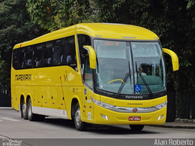 Viação Itapemirim 60733 na cidade de São Paulo, São Paulo, Brasil, por Alan Roberto. ID da foto: 3727064.