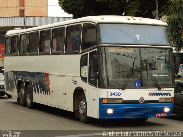 Ônibus Particulares 3450 na cidade de Juiz de Fora, Minas Gerais, Brasil, por André Luiz Gomes de Souza. ID da foto: 3727520.