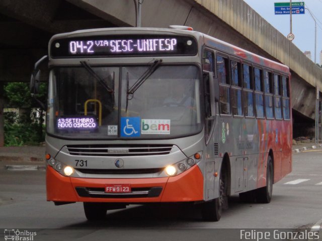Viação Osasco 731 na cidade de Osasco, São Paulo, Brasil, por Felipe Gonzales. Número da foto: #3728542.