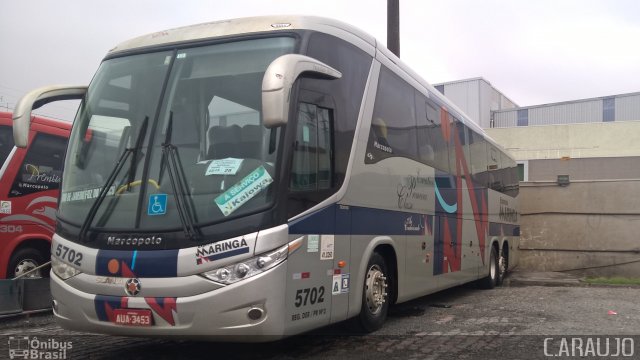 Expresso Maringá 5702 na cidade de Guarulhos, São Paulo, Brasil, por Cainã Marcos de Araujo. Número da foto: #3727836.