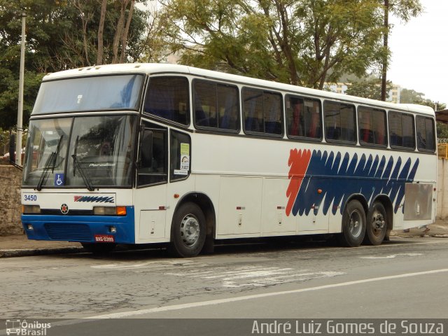 Ônibus Particulares 3450 na cidade de Juiz de Fora, Minas Gerais, Brasil, por André Luiz Gomes de Souza. ID da foto: 3727489.