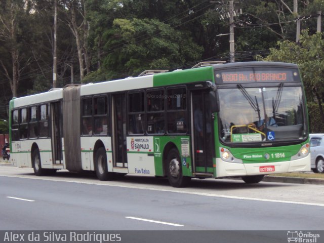 Viação Santa Brígida 1 1814 na cidade de São Paulo, São Paulo, Brasil, por Alex da Silva Rodrigues. ID da foto: 3730761.