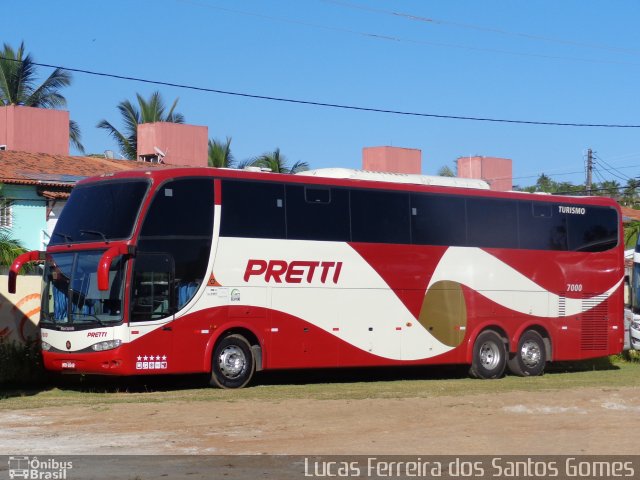 Viação Pretti 7000 na cidade de Porto Seguro, Bahia, Brasil, por Lucas Ferreira dos Santos Gomes. Número da foto: #3730725.