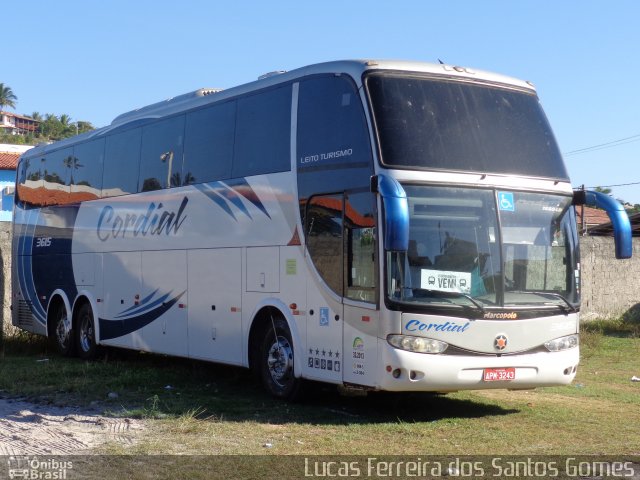 Viação Cordial Transportes e Turismo 3615 na cidade de Porto Seguro, Bahia, Brasil, por Lucas Ferreira dos Santos Gomes. Número da foto: #3730826.