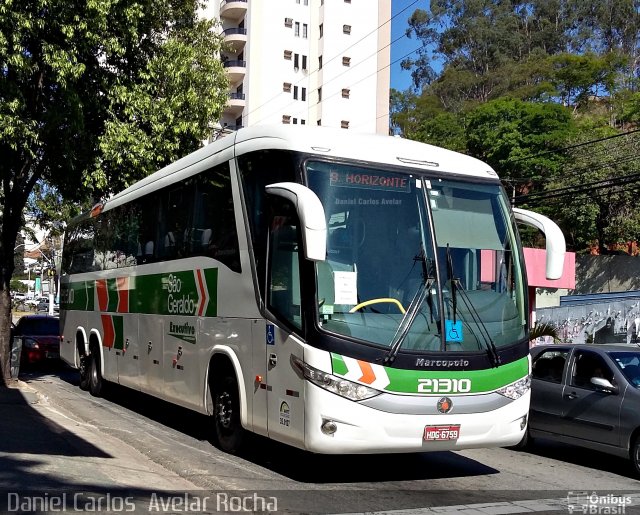 Cia. São Geraldo de Viação 21310 na cidade de Cachoeiro de Itapemirim, Espírito Santo, Brasil, por Daniel Carlos  Avelar Rocha. ID da foto: 3733003.