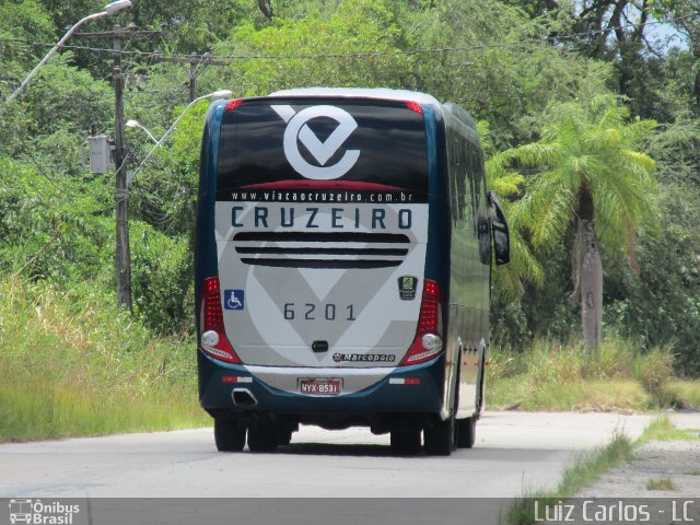 Viação Cruzeiro 6201 na cidade de Recife, Pernambuco, Brasil, por Luiz Carlos de Santana. Número da foto: #3732502.