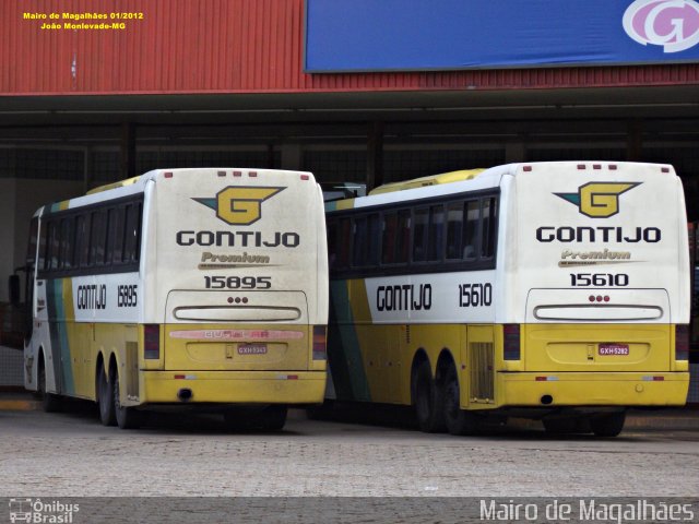 Empresa Gontijo de Transportes 15895 na cidade de João Monlevade, Minas Gerais, Brasil, por Mairo de Magalhães. ID da foto: 3731455.