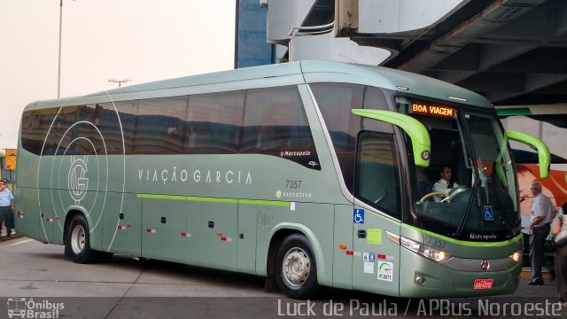 Viação Garcia 7357 na cidade de São José do Rio Preto, São Paulo, Brasil, por Luis de Ricado Brito. ID da foto: 3734899.