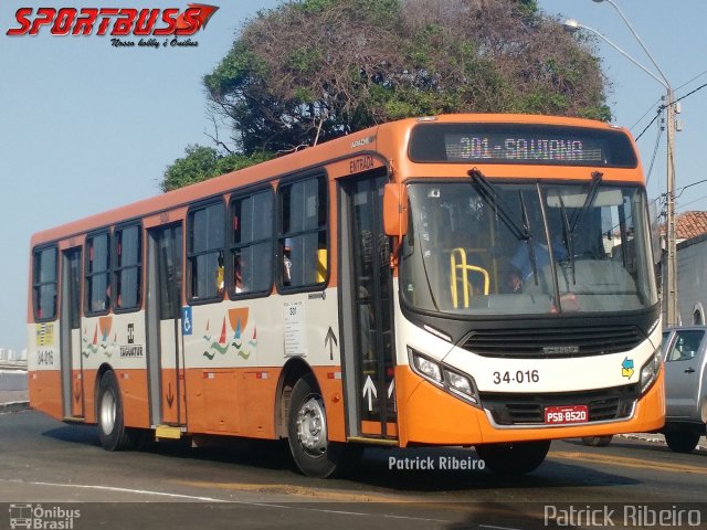 Taguatur - Taguatinga Transporte e Turismo 34-016 na cidade de São Luís, Maranhão, Brasil, por Patrick Ribeiro. Número da foto: #3735161.