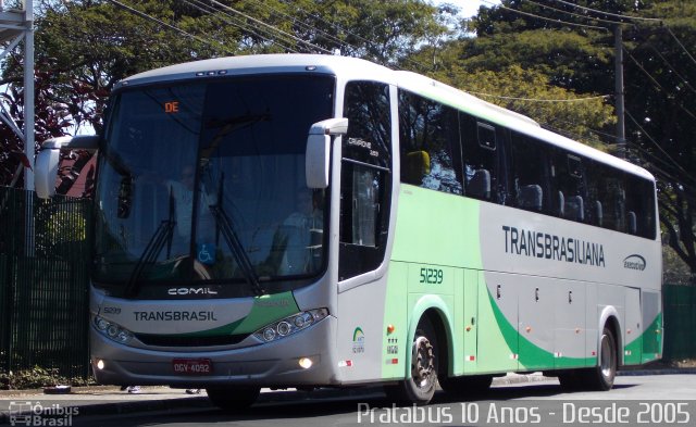 Transbrasiliana Transportes e Turismo 51239 na cidade de São Paulo, São Paulo, Brasil, por Cristiano Soares da Silva. ID da foto: 3736688.