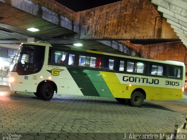 Empresa Gontijo de Transportes 3105 na cidade de Belo Horizonte, Minas Gerais, Brasil, por J. Alexandre Machado. ID da foto: 3680459.