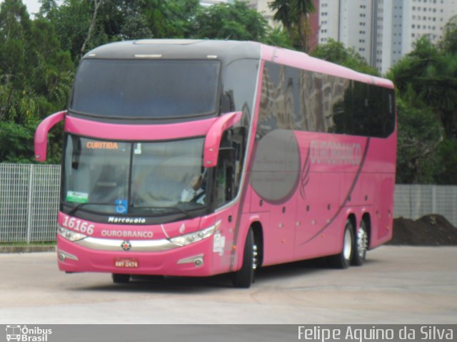 Viação Ouro Branco 16166 na cidade de Curitiba, Paraná, Brasil, por Felipe Aquino da Silva. ID da foto: 3680448.