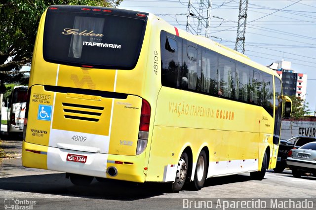 Viação Itapemirim 48109 na cidade de São José dos Campos, São Paulo, Brasil, por Bruno Aparecido Machado. ID da foto: 3739281.