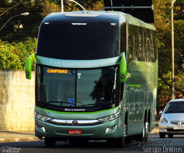 Viação Garcia 7067 na cidade de Campinas, São Paulo, Brasil, por Sérgio de Sousa Elias. Número da foto: #3738980.