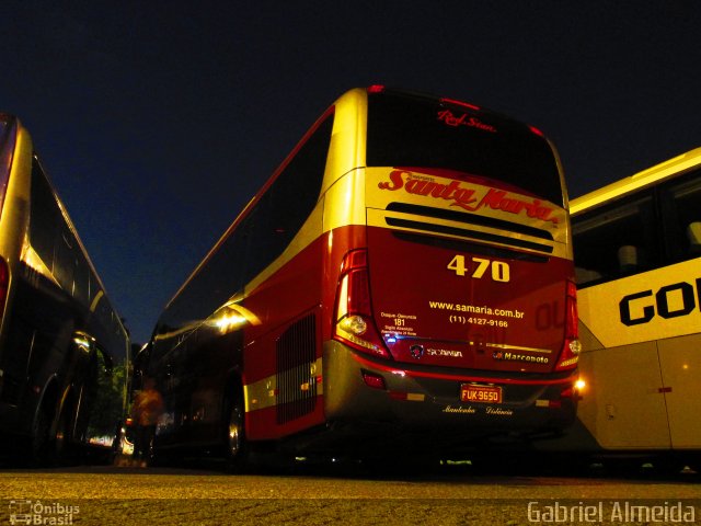 Santa Maria Fretamento e Turismo 470 na cidade de São Paulo, São Paulo, Brasil, por Gabriel Almeida. ID da foto: 3740242.