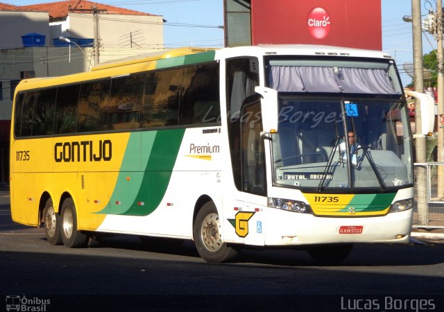 Empresa Gontijo de Transportes 11735 na cidade de Uberaba, Minas Gerais, Brasil, por Lucas Borges . ID da foto: 3741099.