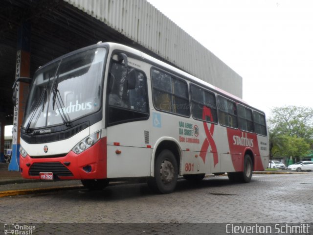 Stadtbus 801 na cidade de Santa Cruz do Sul, Rio Grande do Sul, Brasil, por Cleverton Schmitt. Número da foto: #3742167.