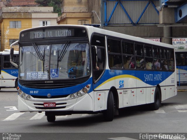 Expresso Guarará 08 857 na cidade de Santo André, São Paulo, Brasil, por Felipe Gonzales. ID da foto: 3742387.