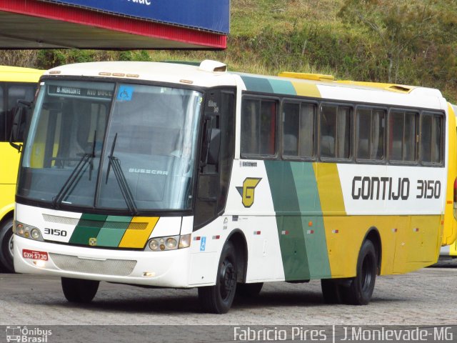 Empresa Gontijo de Transportes 3150 na cidade de João Monlevade, Minas Gerais, Brasil, por Fabrício  Francisco Pires. ID da foto: 3682152.