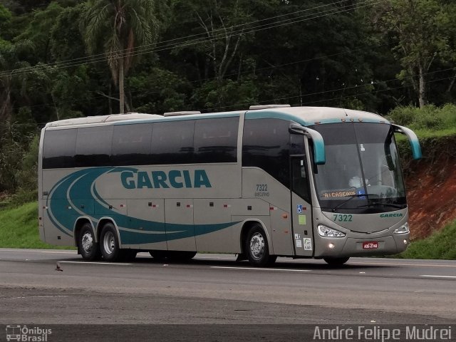 Viação Garcia 7322 na cidade de Irati, Paraná, Brasil, por André Felipe Mudrei. Número da foto: #3682402.